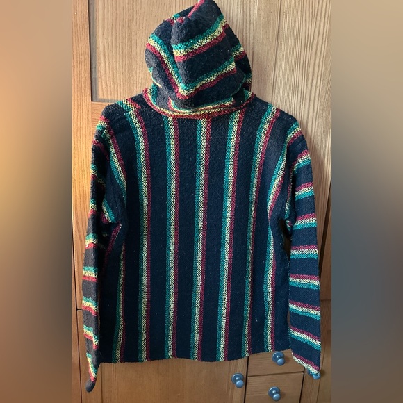 Boho style hooded multi colour blanket jacket.  Sunspecs - Picture 4 of 7